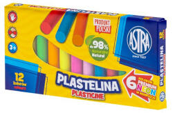 ASTRA Gyurma ASTRA 12 színű 6 intenzív + 6 neon szín (303123006) - papir-bolt