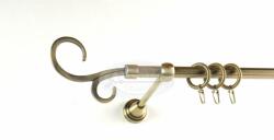  Orlando óarany színű 1 rudas fém karnis szett - 300 cm