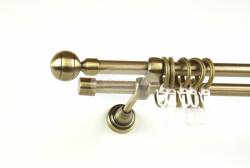  New Orleans óarany színű 2 rudas fém karnis szett - 200 cm