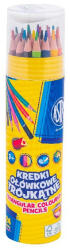 Astra Színes ceruza ASTRA háromszögletű henger dobozban hegyezővel 24 színű (312023907) - papir-bolt
