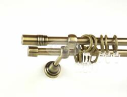  Boston óarany színű 2 rudas fém karnis szett - 200 cm