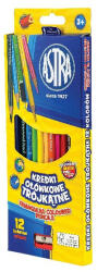 Astra Színes ceruza ASTRA háromszög 12 színű ajándék hegyezővel (312110002) - papir-bolt