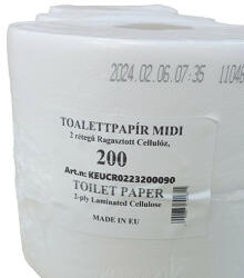  Toalettpapír Midi Jumbo 2 rétegű, 100% cellulóz 6 tekercs (BTH1117)