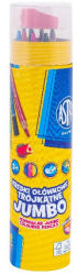 Astra Színes ceruza ASTRA jumbo háromszögletű hegyezővel 12 színű hengerben (312023913) - papir-bolt