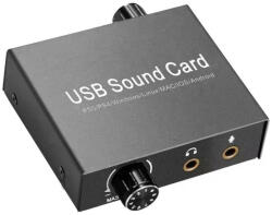 USB 2.0 hangkártya dac sztereó mikrofon audio hangkártya adapter átalakító USB 3, 5 mm-es csatlakozó