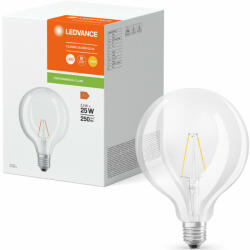 OSRAM Globe E27 G125 LED izzó 2.5W = 25W 250lm 2700K Meleg 300° Izzószál LEDVANCE (4099854054259)