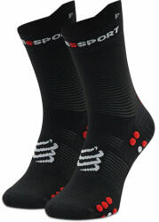 Compressport Unisex Magasszárú Zokni Compressport Pro Racing Socks V4.0 Run High XU00046B_906 Black/Red 42_44 Férfi