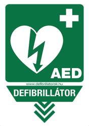 Defibrillatorok. hu - Magyarország Defibrillátor jelző műanyag tábla Defibrillátor felirattal
