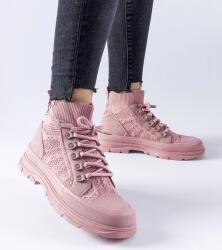 Gemre Rózsaszín magas szárú Casalma vászon tornacipő - 41