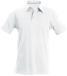 Kariban Férfi rövid ujjú galléros piké póló, Kariban KA241, White-XL (ka241wh-xl)