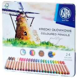  Színes ceruza ASTRA hengeres fémdobozos 24 színű