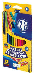  Színes ceruza ASTRA akvarell 12 színű ajándék ecsettel