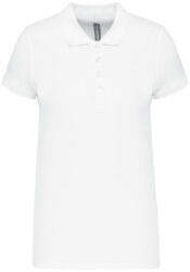 Kariban galléros Női piké póló, rövid ujjú KA255, White-XS