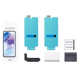 Samsung képernyővédő fólia 2db (törlőkendő + segédkeret) ÁTLÁTSZÓ Samsung Galaxy A55 5G (SM-A556) (EF-UA556CTEGWW) - bluedigital - 7 690 Ft