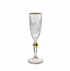Bohemia 1845 Set pahare de șampanie Bohemia 1845 Pinwheel Mat Cut and Gold 180ml, 6 buc. 1005738 (1005738)