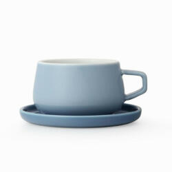 VIVA Cana de ceai cu farfurie VIVA Classic Hazy Blue 250ml, portelan 1006997 (1006997)