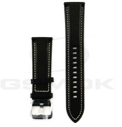 Samsung Csereszíj M/L méretben Samsung Galaxy Watch 3 45mm fekete bőr 2mm [Gh98-45536A] (gyári)
