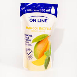 On Line Rezervă săpun lichid mango și busuioc, 500 ml