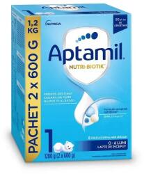 Lapte praf de inceput Aptamil Nutri-Biotik 1, 0-6 luni, 1200 g, Nutricia