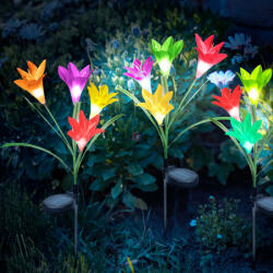  2 db Napelemes tulipán lámpa szett színváltós 70 cm (11721-2)