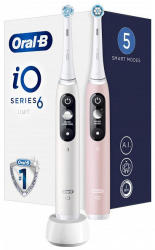 Oral-B iO Series 6 Duopack white/pink Periuta de dinti electrica