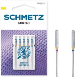 Schmetz Set combinat 5 ace de cusut, materiale elastice, finete 75-90, Schmetz 1130/705 H-S V3S