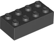 LEGO® 3001c11 - LEGO fekete kocka 2 x 4 méretű (3001c11)