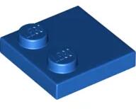 LEGO® 33909c7 - LEGO kék csempe 2 x 2 méretű, 2 bütyökkel a szélén (33909c7)