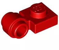 LEGO® 4081bc5 - LEGO piros lap 1 x 1 méretű két oldalt bütyökkel (4081bc5)