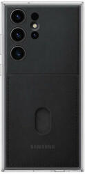 Samsung S23 Ultra SM-S918, Műanyag hátlap védőtok, cserélhető hátlap, kártyatartóval, Frame Cover, fekete, gyári - mobilkozpont