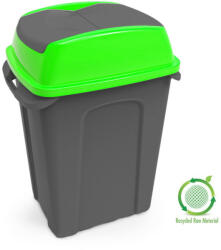 Hippo Billenős Szelektív hulladékgyűjtő szemetes, műanyag, antracit/zöld, 25L