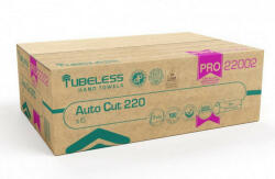  Tubeless AUTOCUT PRO 220 tekercses kéztörlő 2 rétegű, fehér, 100% cellulóz, 221, 5m, 6db/karton