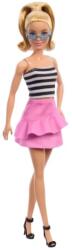 Mattel Barbie Fashionistas játékbaba - Fekete - fehér csíkos ruhában (HRH11) (HRH11)