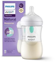Philips Philips Avent, Natural, Response, biberon cu ventil Air Free, 260 ml, SCY673/01