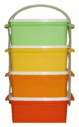 4home Sufertaș de plastic pentru alimente 4x 1, 4 l, 18 x 17 x 30, 5 cm