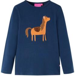  Tricou pentru copii cu mâneci lungi, bleumarin, 104 (13620)