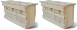  Case de vrăbii, 2 buc. , 44 x 15, 5 x 21, 5 cm, lemn (276008)