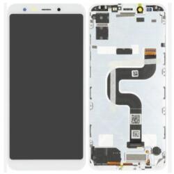 Xiaomi Mi A2, Mi 6X Előlap keret+LCD Kijelző+Érintőüveg (5604100430B6) Fehér, WhiteGyári, Service pack