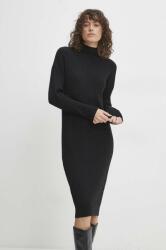 ANSWEAR rochie culoarea negru, mini, mulata BBYH-SUD024_99X