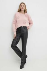 Answear Lab pantaloni femei, culoarea negru, drept, high waist BBYH-SPD013_99X