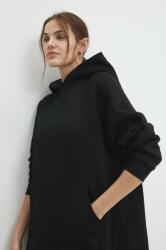 ANSWEAR bluza femei, culoarea negru, cu glugă, neted BPYH-BLD911_99X