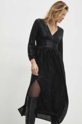 ANSWEAR rochie culoarea negru, midi, evazati BBYH-SUD02F_99X