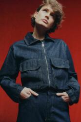 Answear Lab geaca jeans femei, culoarea albastru marin, de tranzitie BBYH-KUD01A_59X