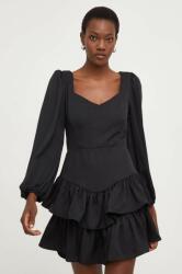 ANSWEAR rochie culoarea negru, mini, evazati BBYH-SUD00W_99X