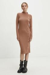 ANSWEAR rochie culoarea maro, mini, mulata BBYH-SUD02P_82X