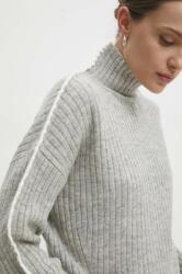 ANSWEAR pulover de lana culoarea gri, cu turtleneck BBYH-SWD029_90X