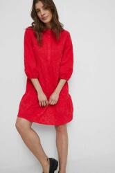 MEDICINE rochie din bumbac culoarea rosu, mini, evazati ZPYX-SUD501_33X