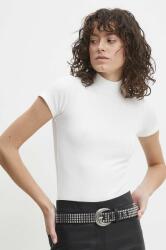 Answear Lab tricou din bumbac 2-pack femei, culoarea negru, cu turtleneck BBYH-TSD005_99X