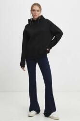 ANSWEAR bluza femei, culoarea negru, cu glugă, neted BBYH-BLD00F_99X