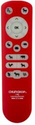  Tanítható többfunkciós távirányító 17 gombos, állatjelekkel (piros)